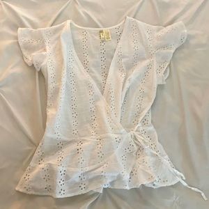 White Wrap Top